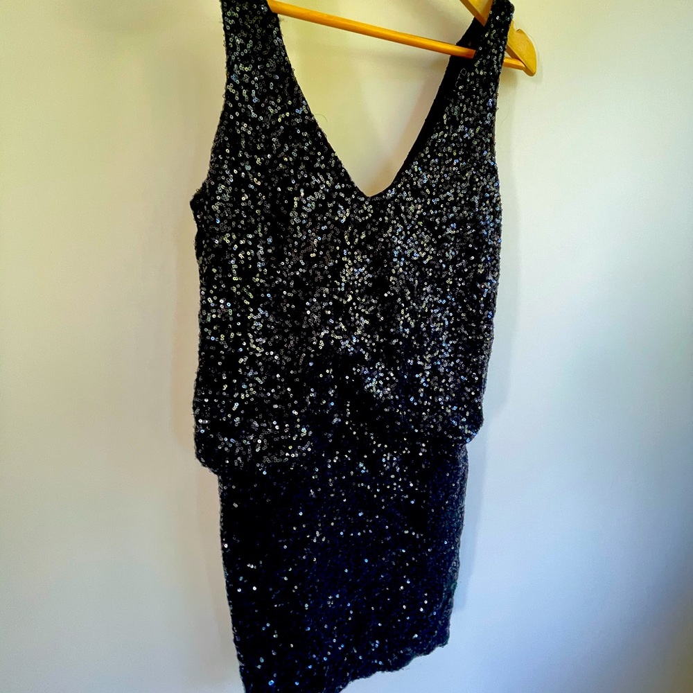 ASTR sequin Black Dress